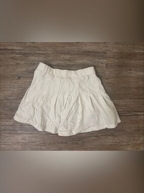 Justice Cream Pleated Skater Skirt